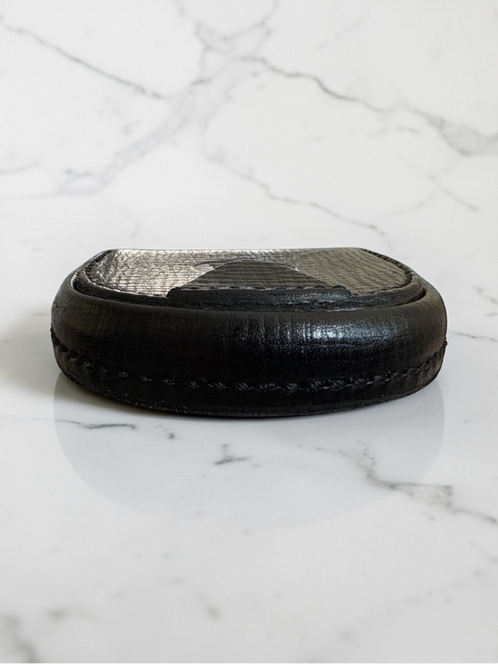 Vintage Burberrys of London Leather Horseshoe Coin Purse Pouch Black - Picture 6 of 8
